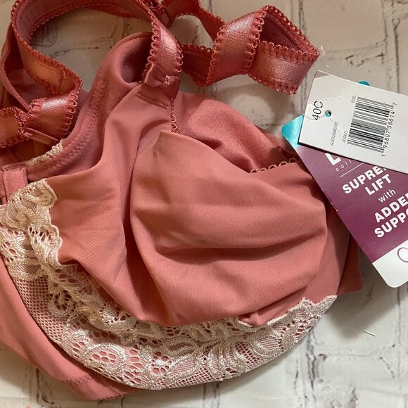 🩷🩷Olga Luxury Lift Underwire Bra 40C NWT Pink - Picture 7 of 7